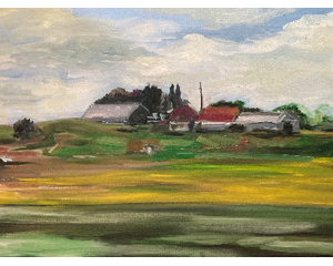 Plein Air Landscape Original Chris Wakefield Oil Painting on Canvas "The Home Place"